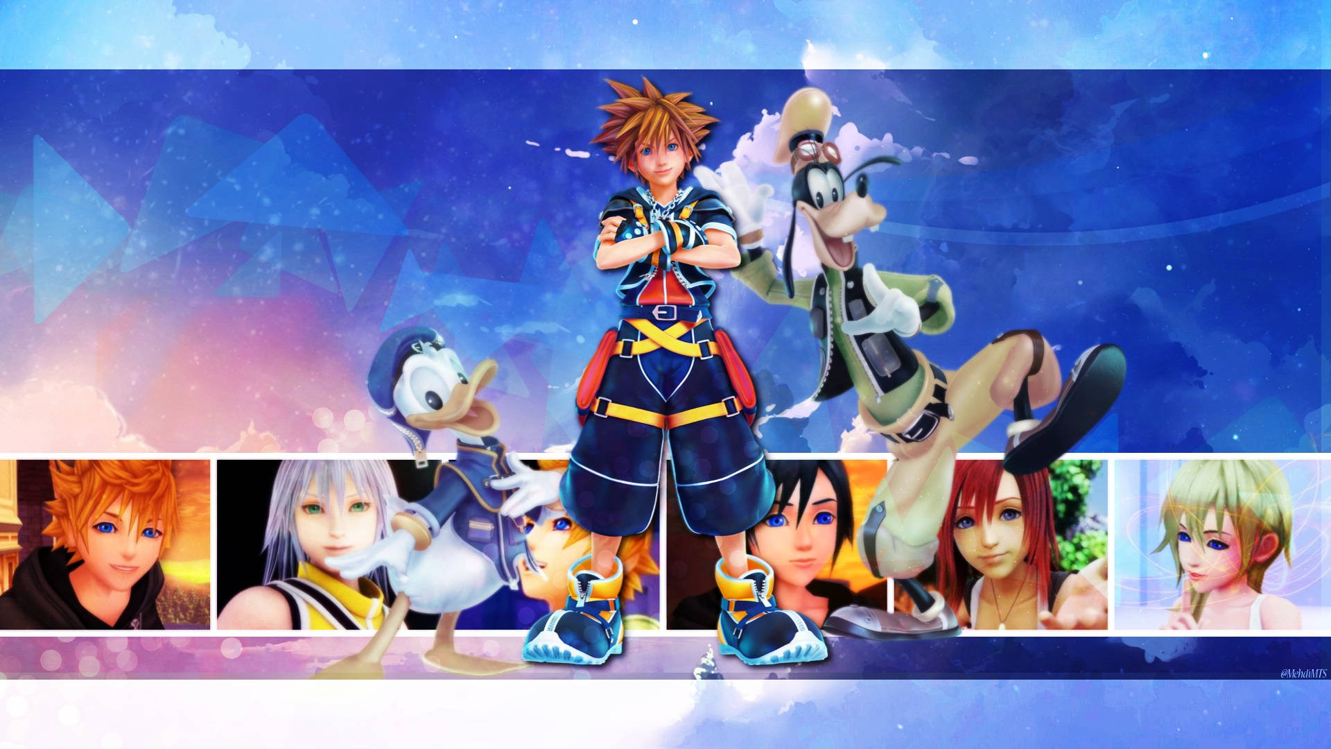 Blue Widescreen Kingdom Hearts 3