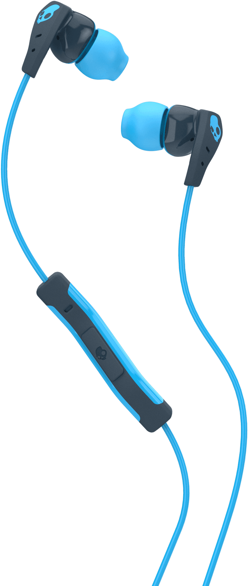 Blue Wireless Earphones Isolated PNG