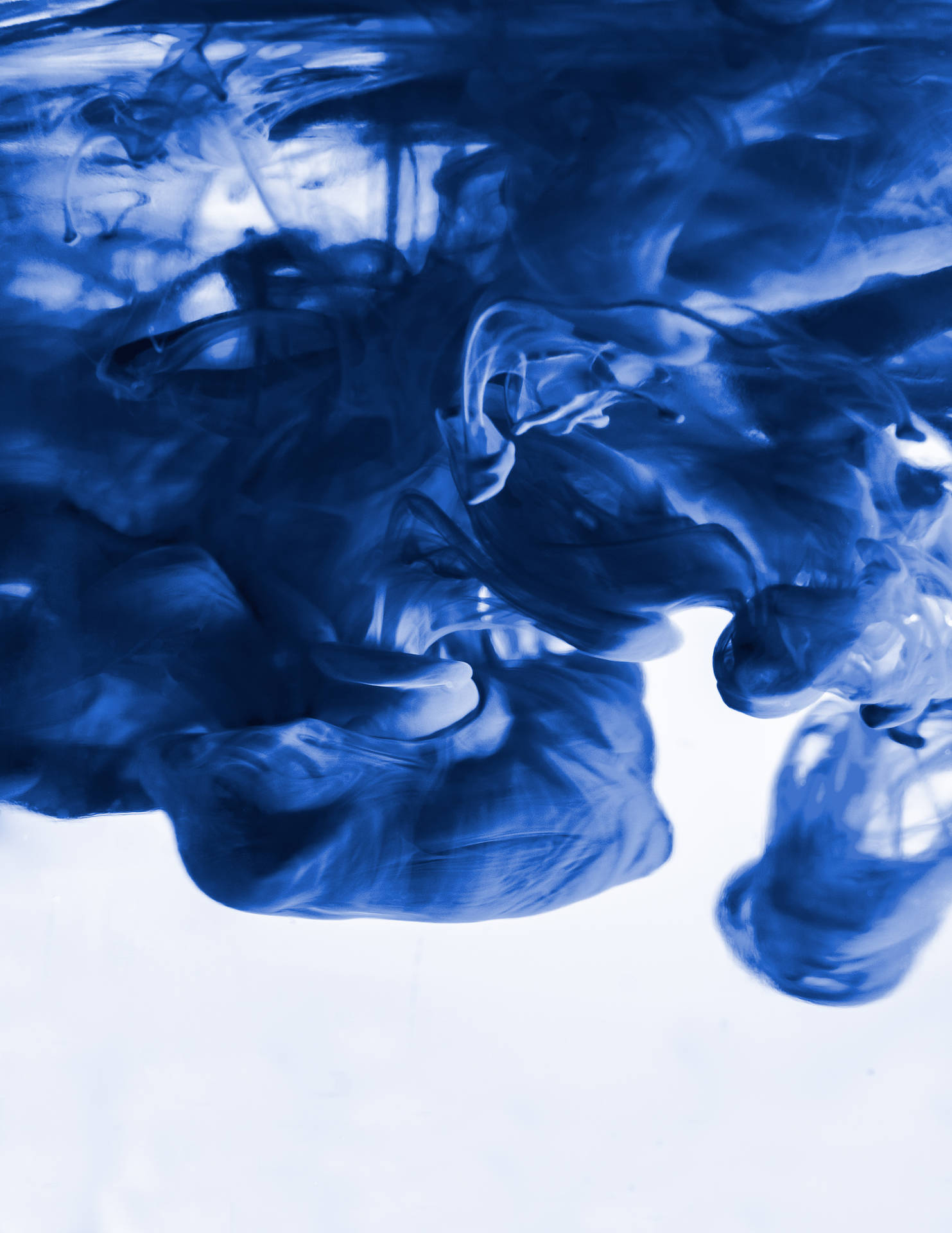 Blue Wispy Curly Smoke Wallpaper