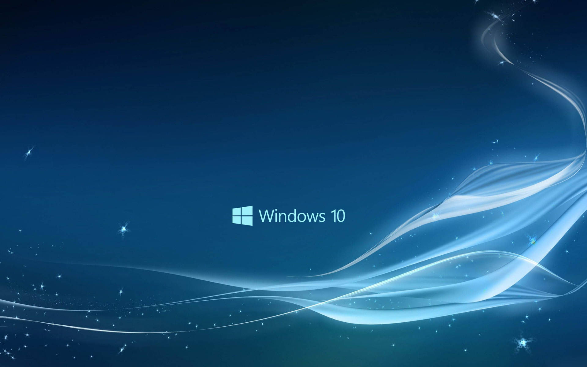 Blue Wispy Lines Windows 10 Wallpaper