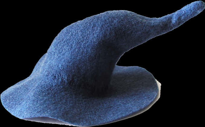 Blue Witch Hat Isolatedon Black Background PNG