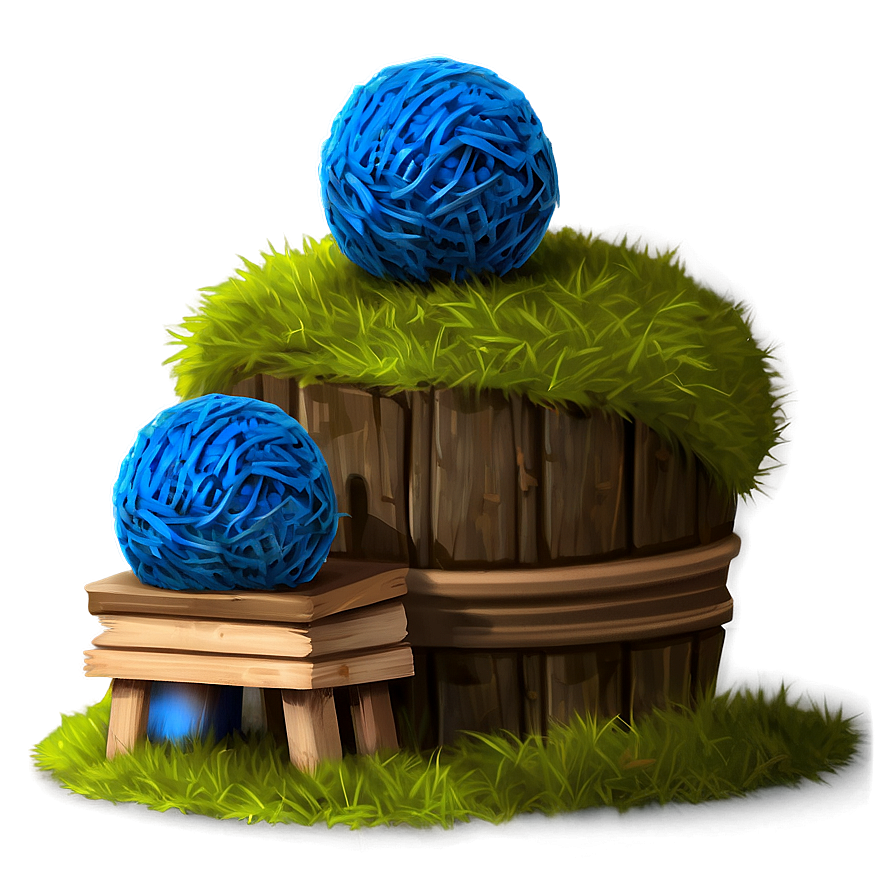 Blue Wool Ball Png Yaa5 PNG