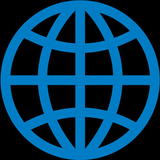 Blue World Icon Graphic PNG