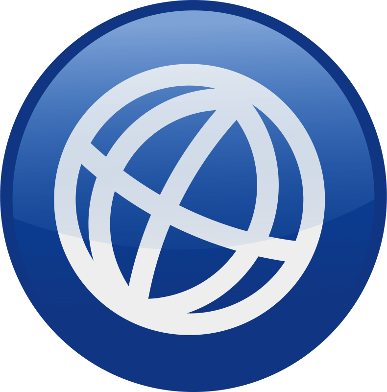 Blue World Network Icon PNG
