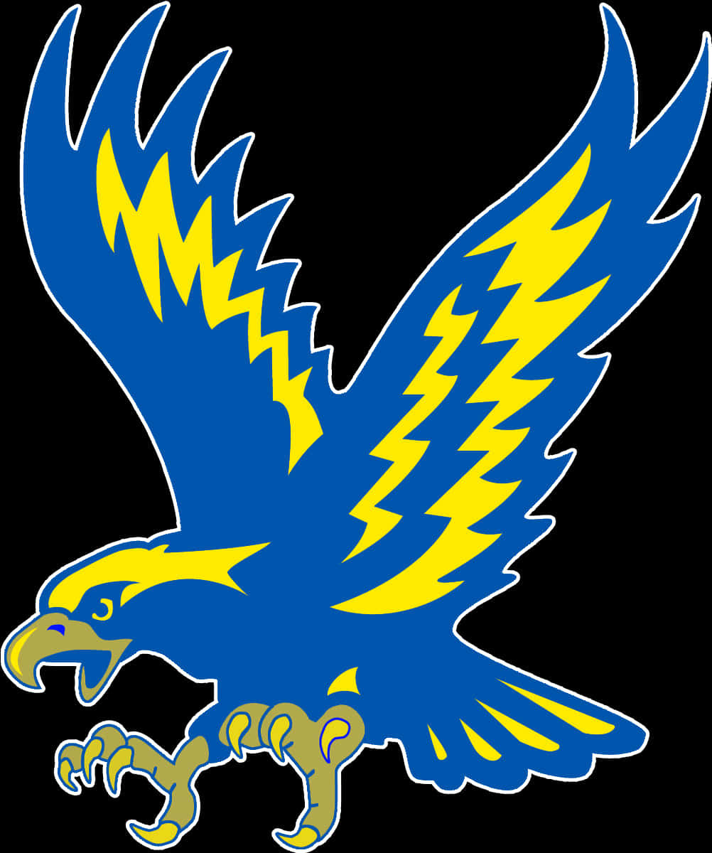 Blue Yellow Eagle Logo PNG