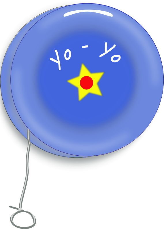 Blue Yoyowith Star Design PNG