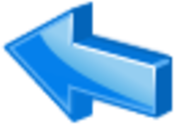 Blue3 D Back Arrow Icon PNG