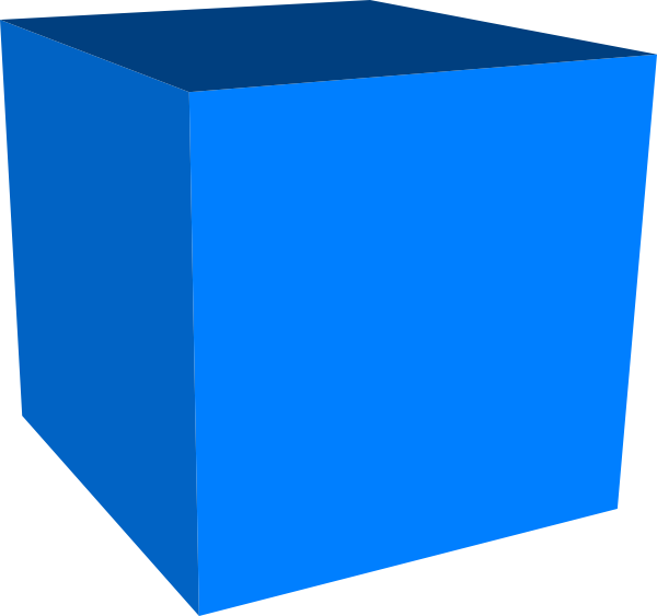 Blue3 D Cube Graphic PNG