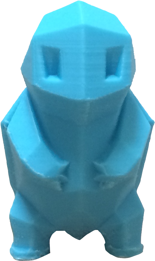 Blue3 D Printed Robot Figurine PNG