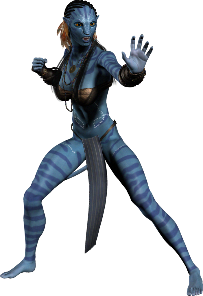 Blue_ Alien_ Character_ Pose PNG