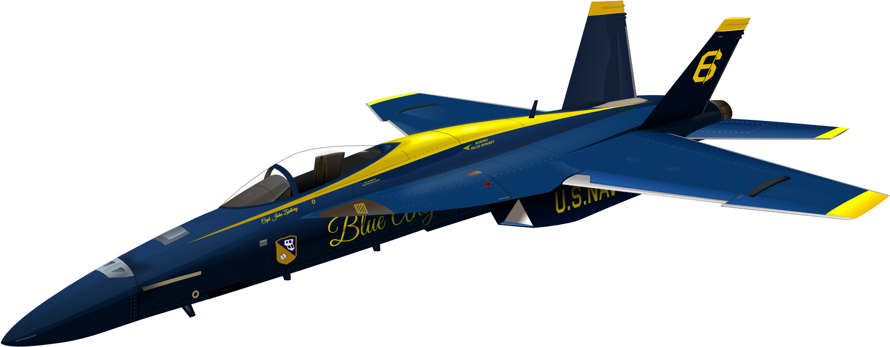 Blue_ Angels_ F18_ Hornet_ Illustration PNG