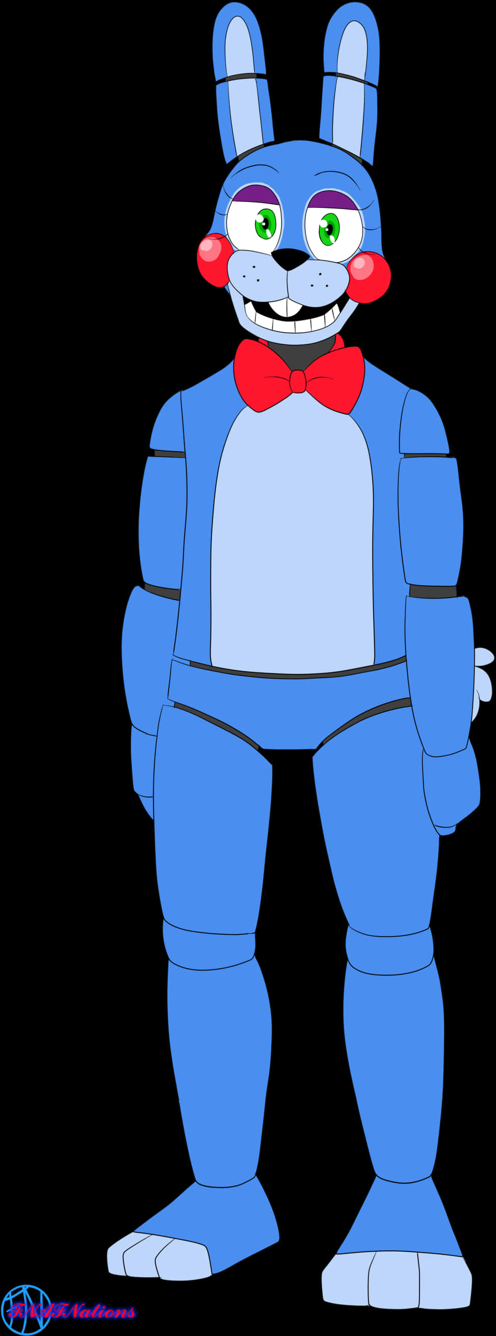 Blue_ Animatronic_ Rabbit_ Character PNG