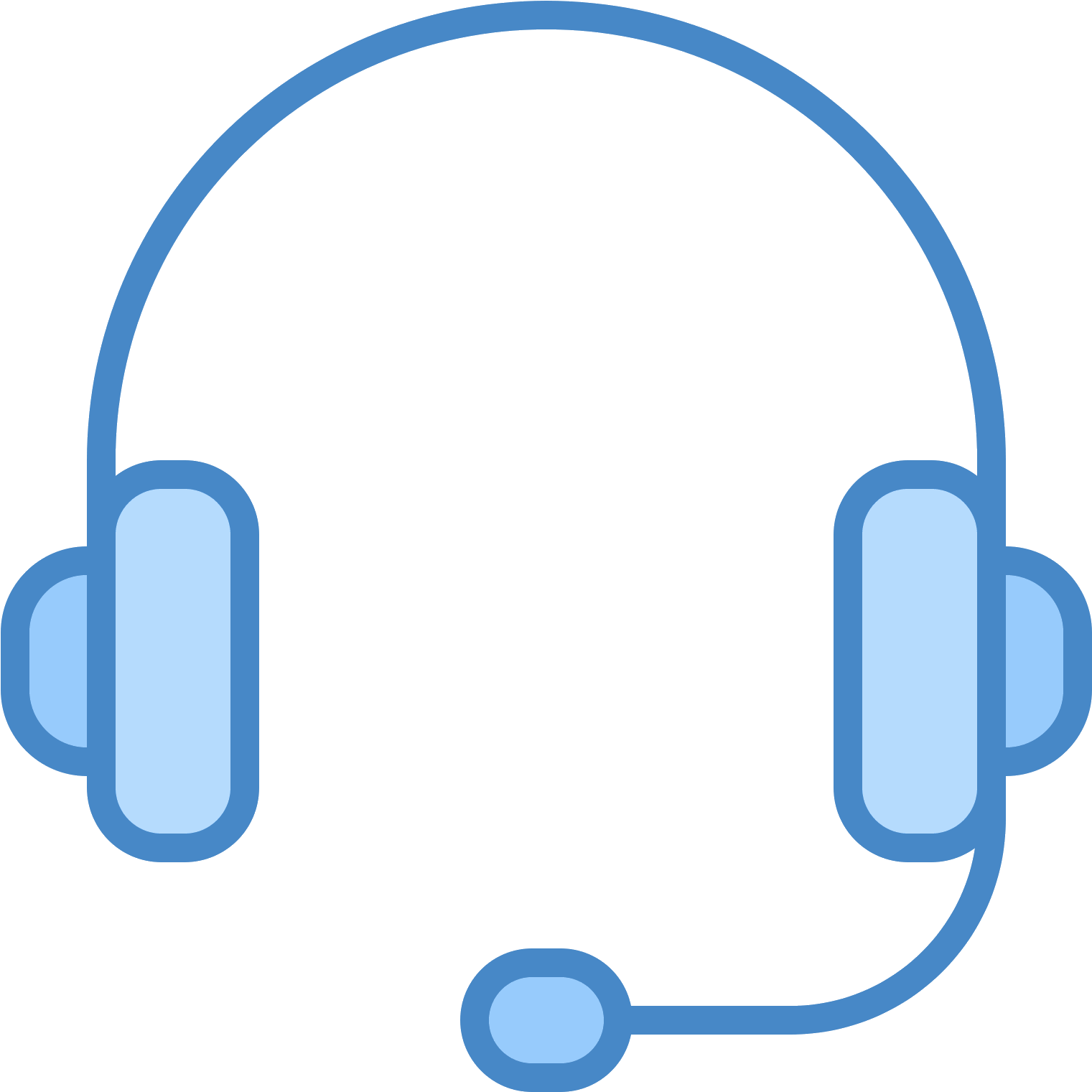 Blue_ Headphones_ Icon_with_ Microphone PNG
