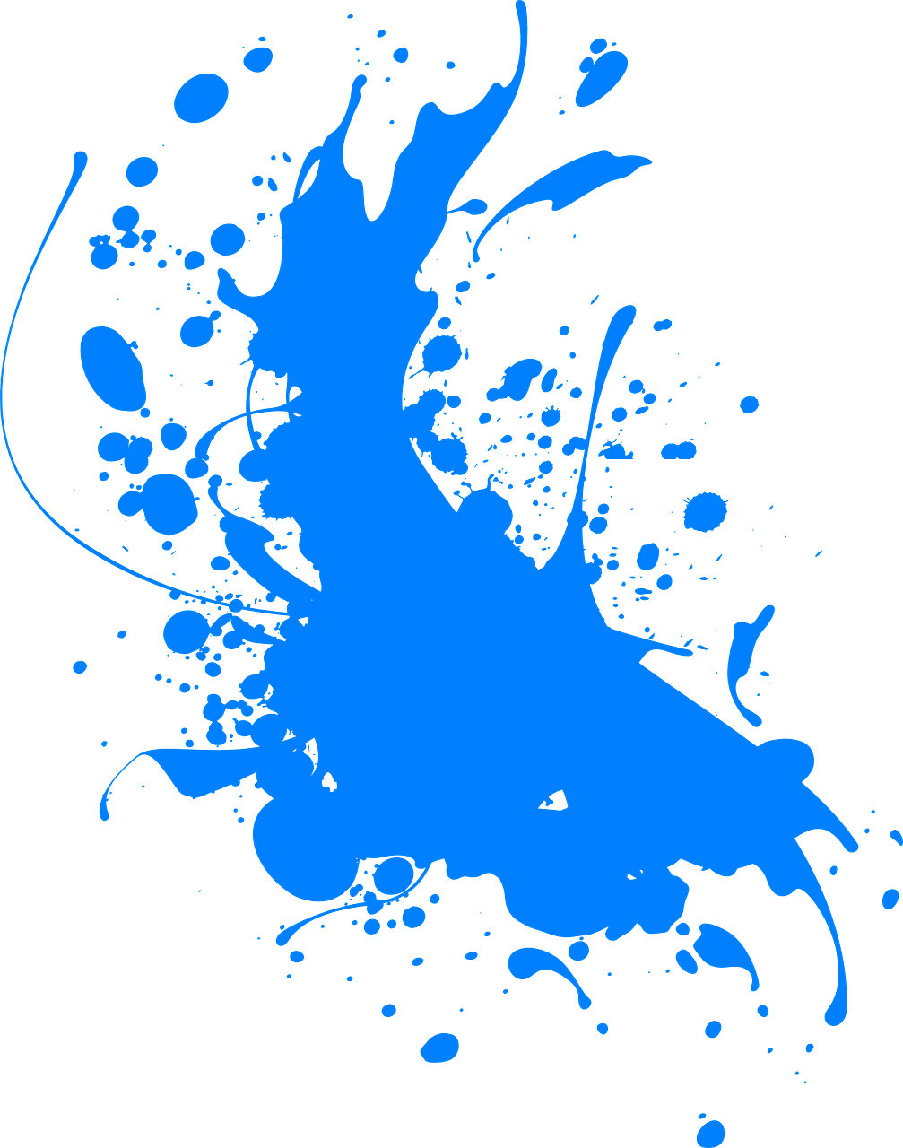 Blue_ Ink_ Splash_ Abstract PNG