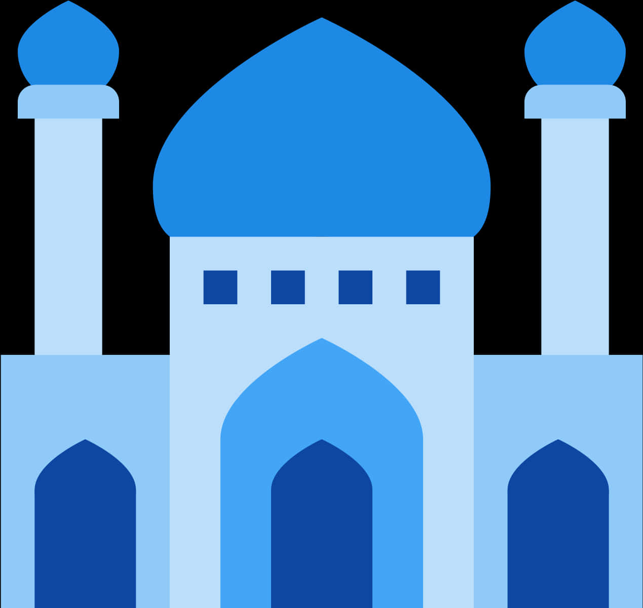 Blue_ Mosque_ Vector_ Illustration PNG