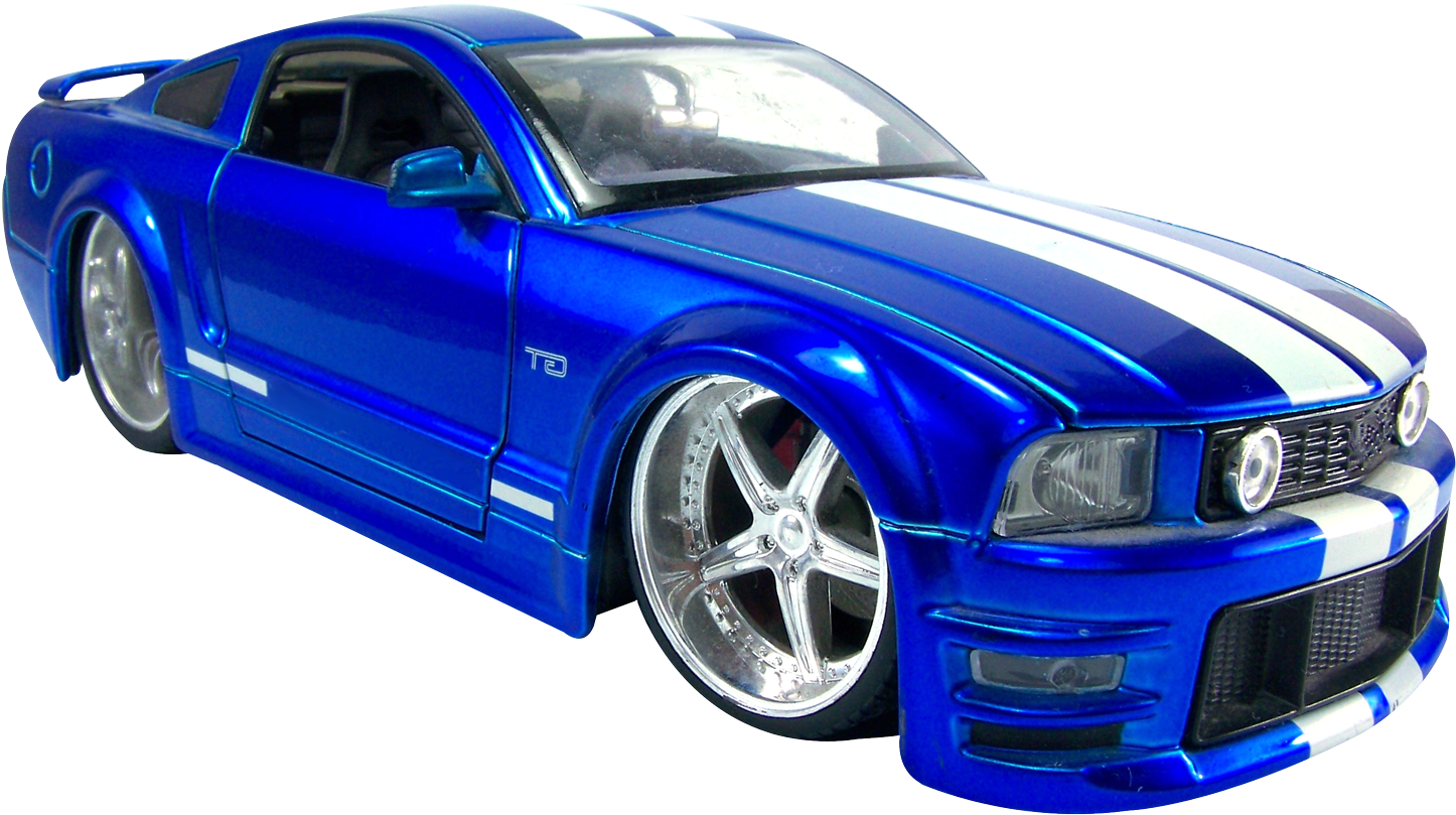 Blue_ Mustang_ Toy_ Car.png PNG