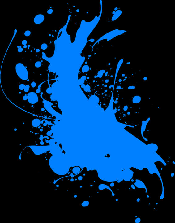 Blue_ Paint_ Splash_ Abstract PNG