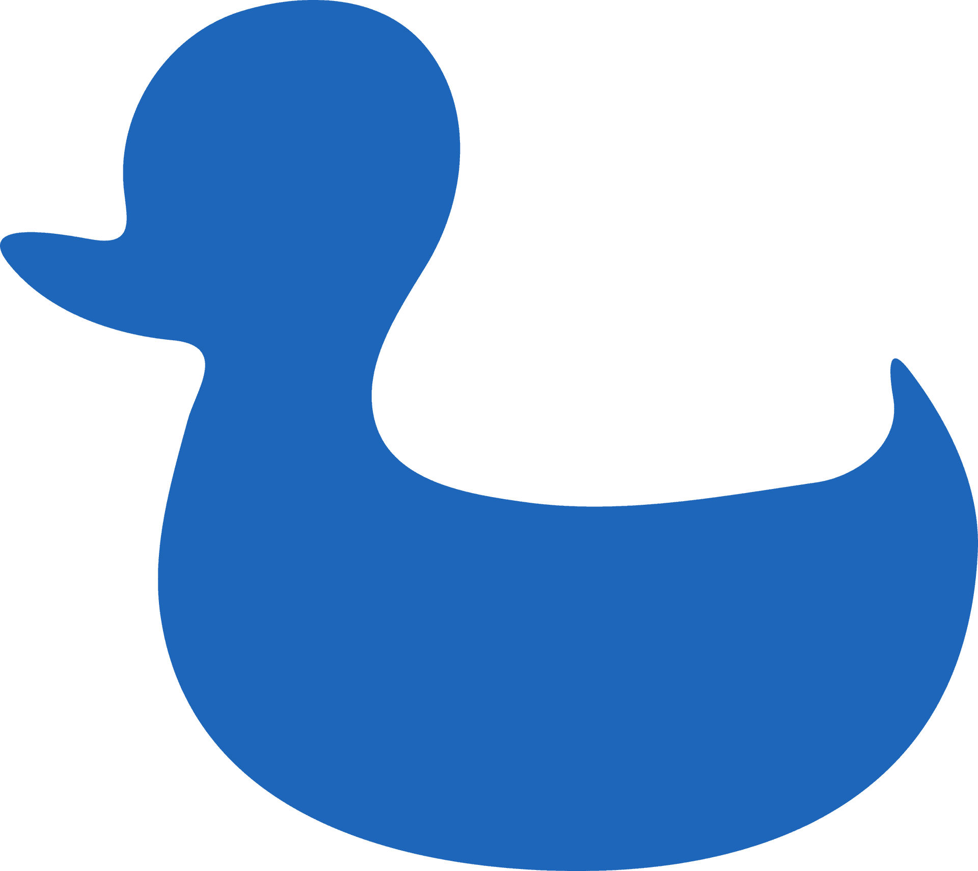 Blue_ Rubber_ Duck_ Silhouette PNG
