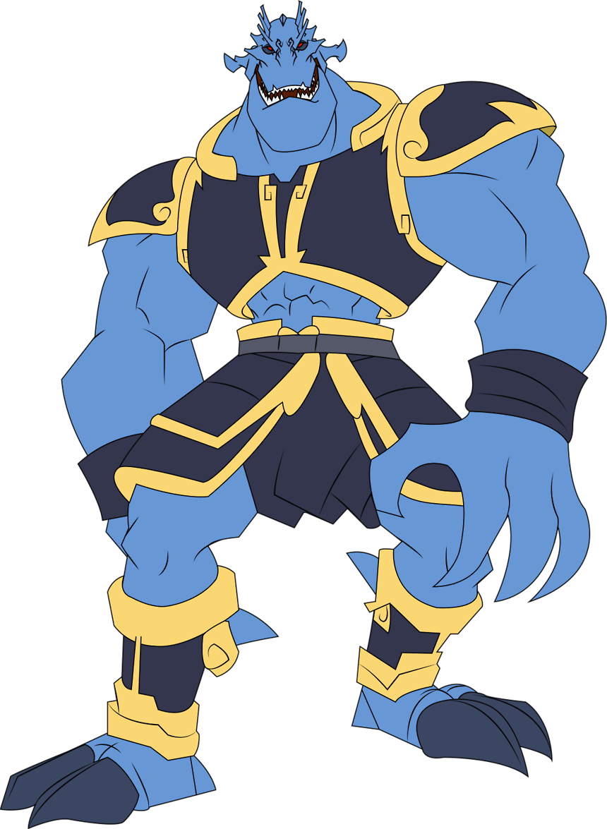 Blue_ Thunder_ Demon_ Illustration PNG