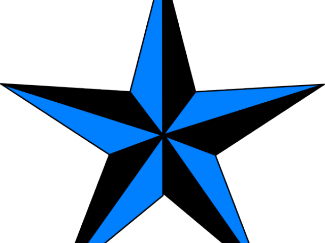Blueand Black Star Graphic PNG