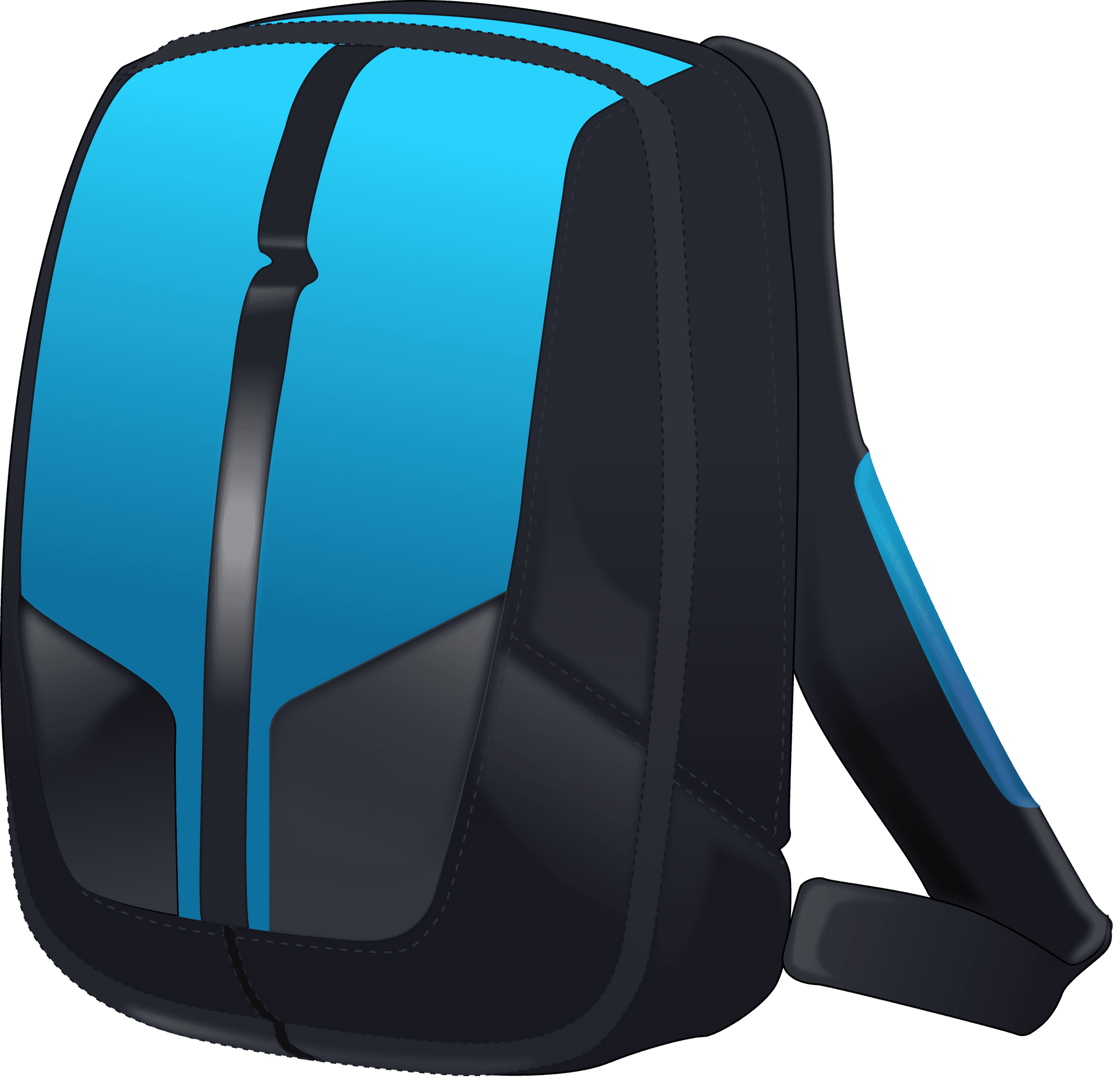 Blueand Black Travel Backpack PNG