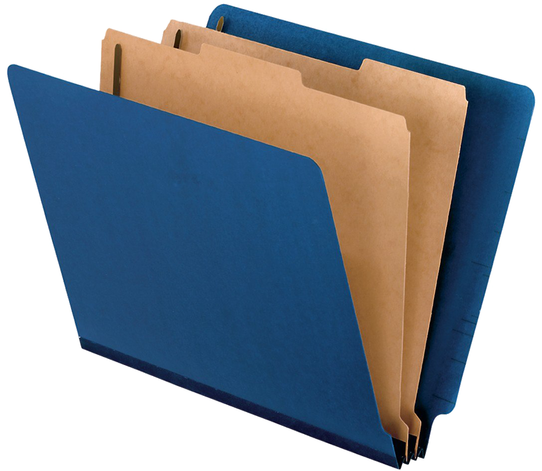Blueand Brown File Folders PNG