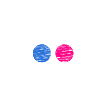 Blueand Pink Circleson Black Background PNG