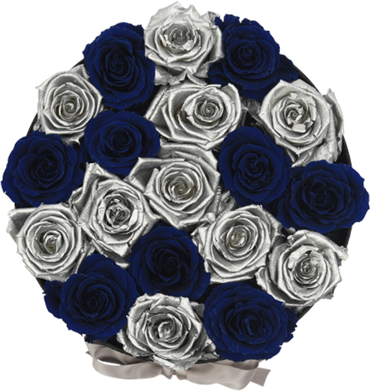Blueand Silver Roses Bouquet.png PNG