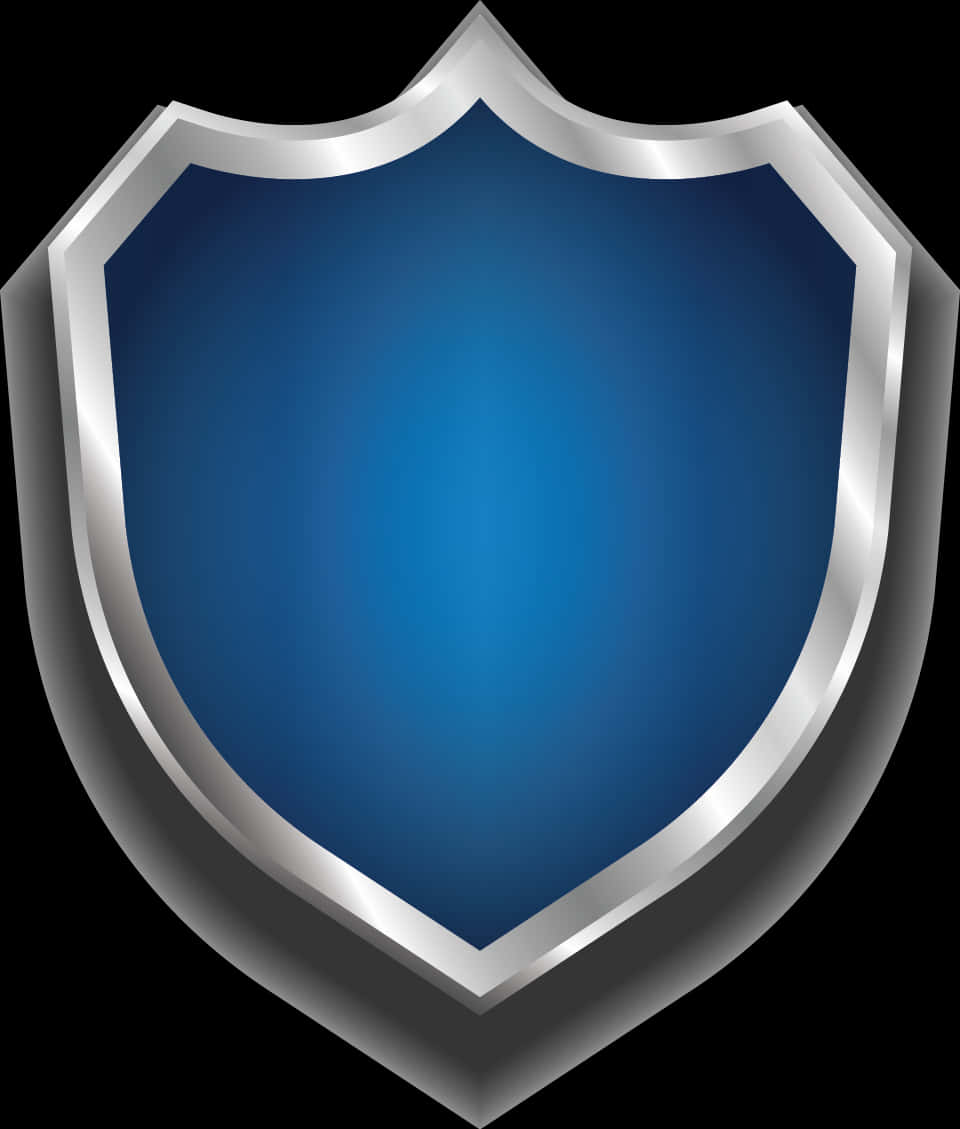 Blue Silver Shield Graphic PNG