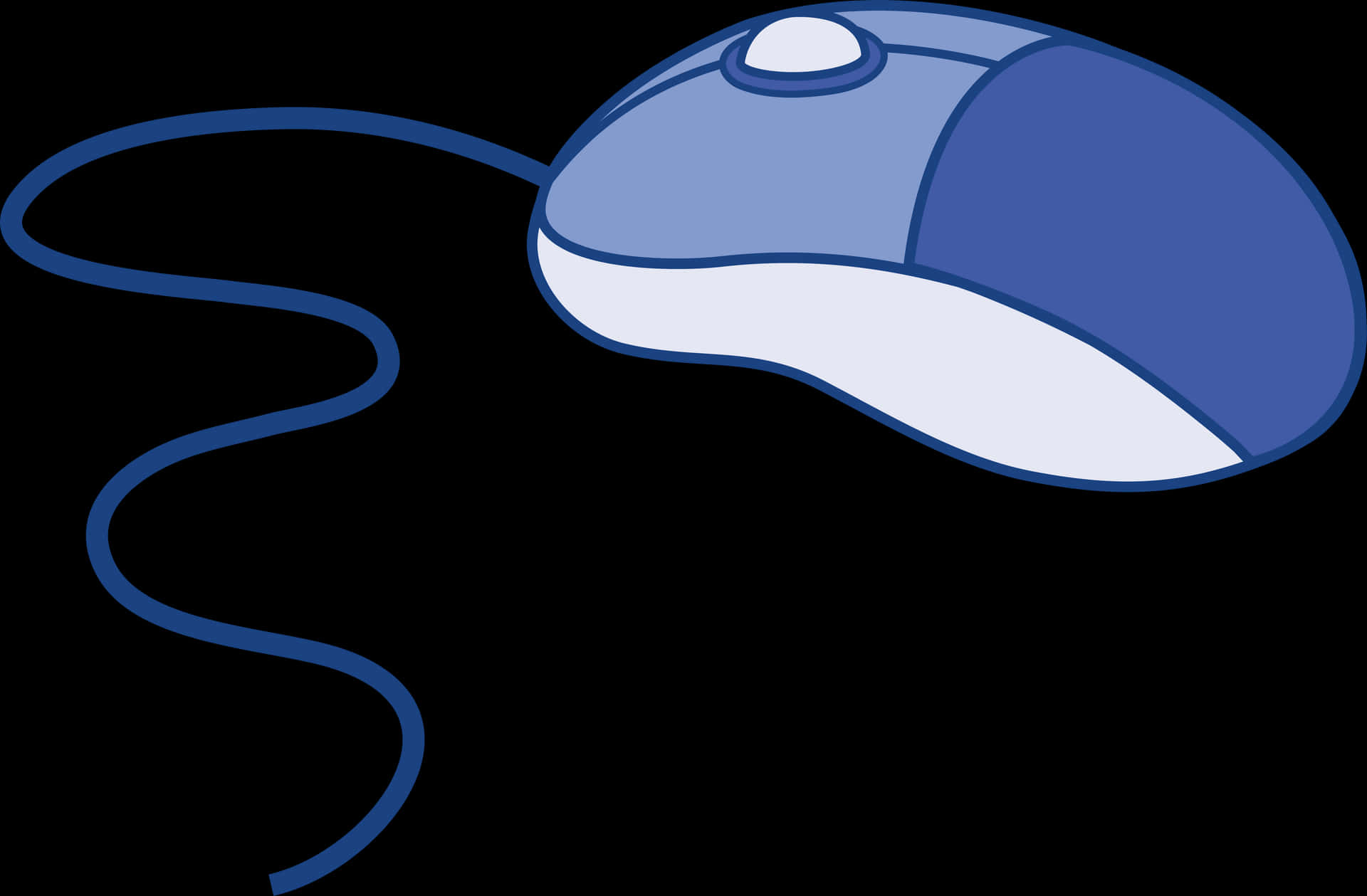 Blueand White Computer Mouse Illustration PNG