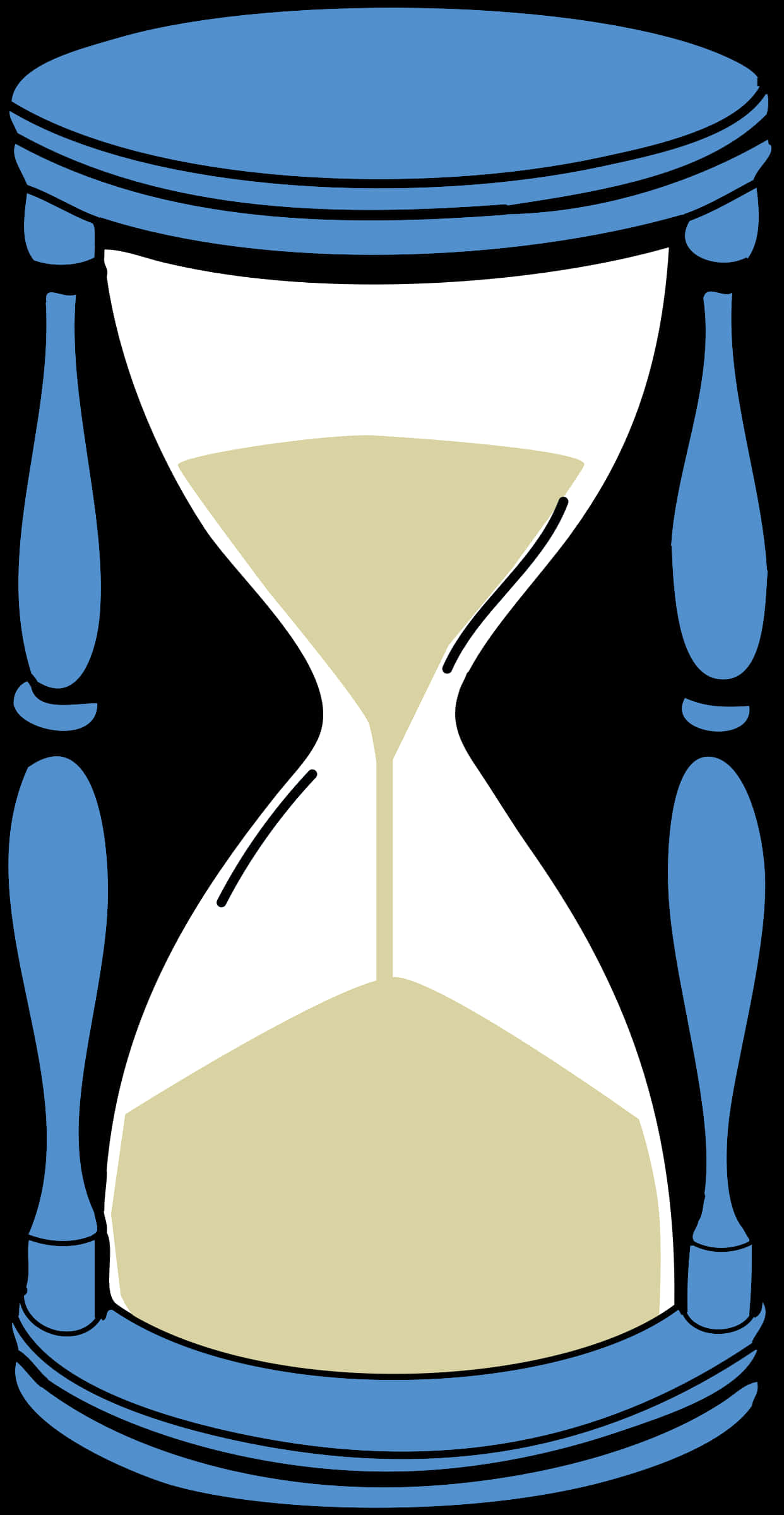 Blueand White Hourglass PNG