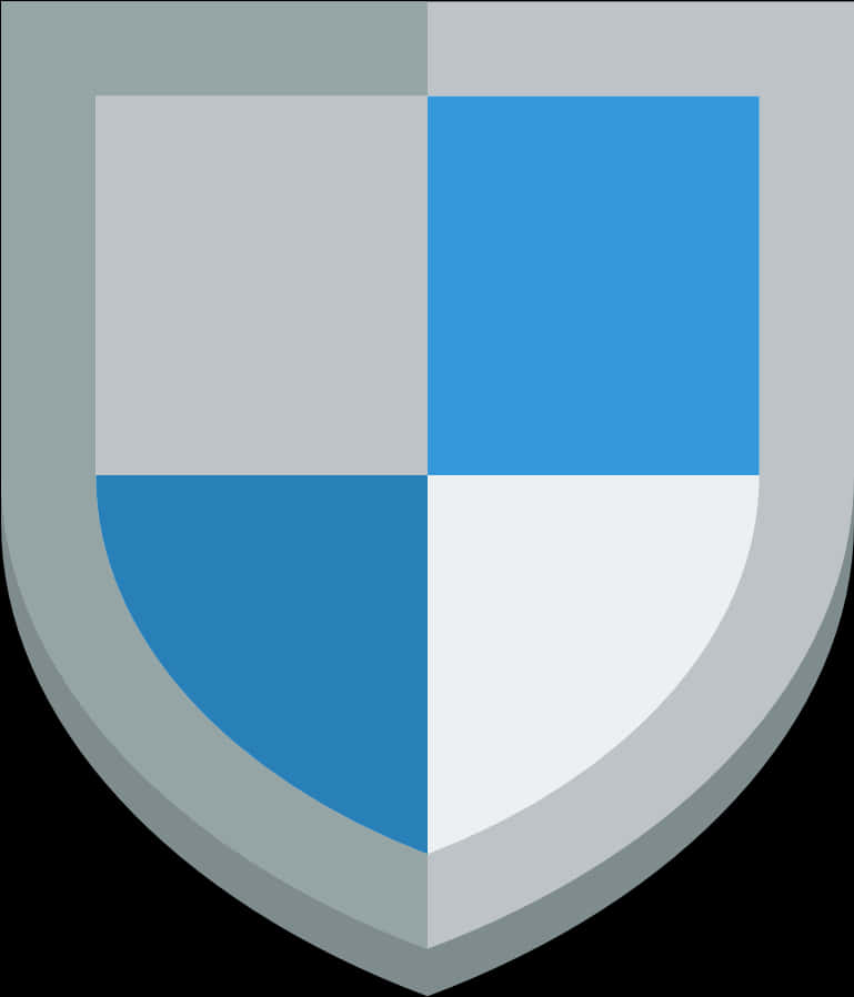 Blueand White Quartered Shield PNG