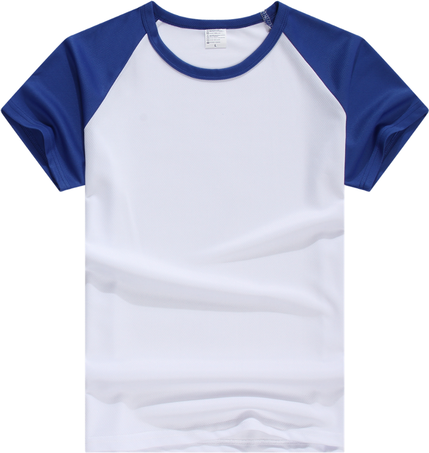 Blueand White Raglan T Shirt PNG
