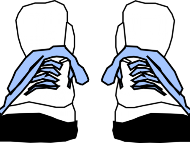 Blueand White Sneakers Illustration PNG