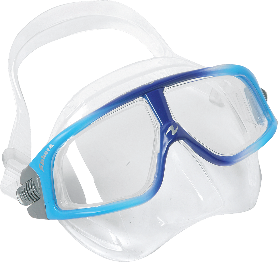 Blueand White Snorkeling Mask PNG
