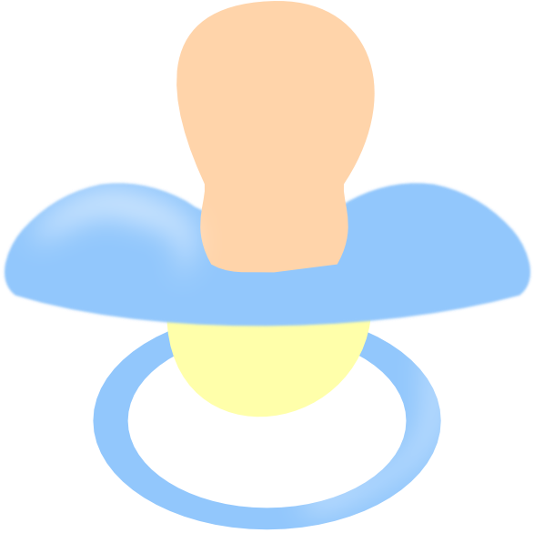 Blueand Yellow Baby Pacifier PNG