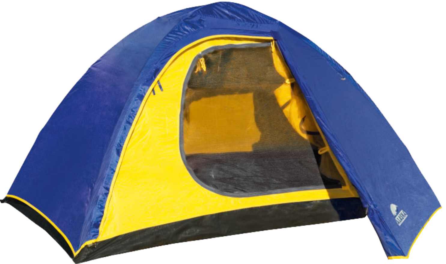 Blueand Yellow Camping Tent PNG