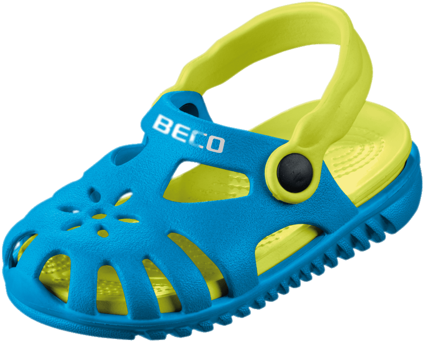 Blueand Yellow Childrens Sandal PNG