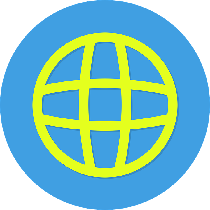 Blueand Yellow Internet Icon PNG