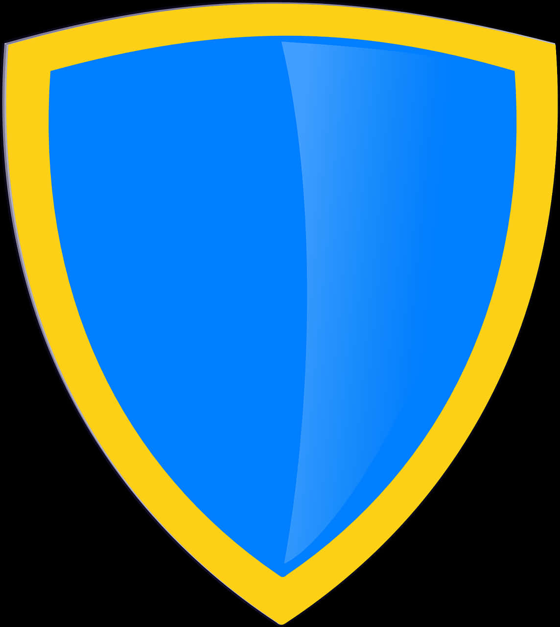 Blueand Yellow Shield Graphic PNG