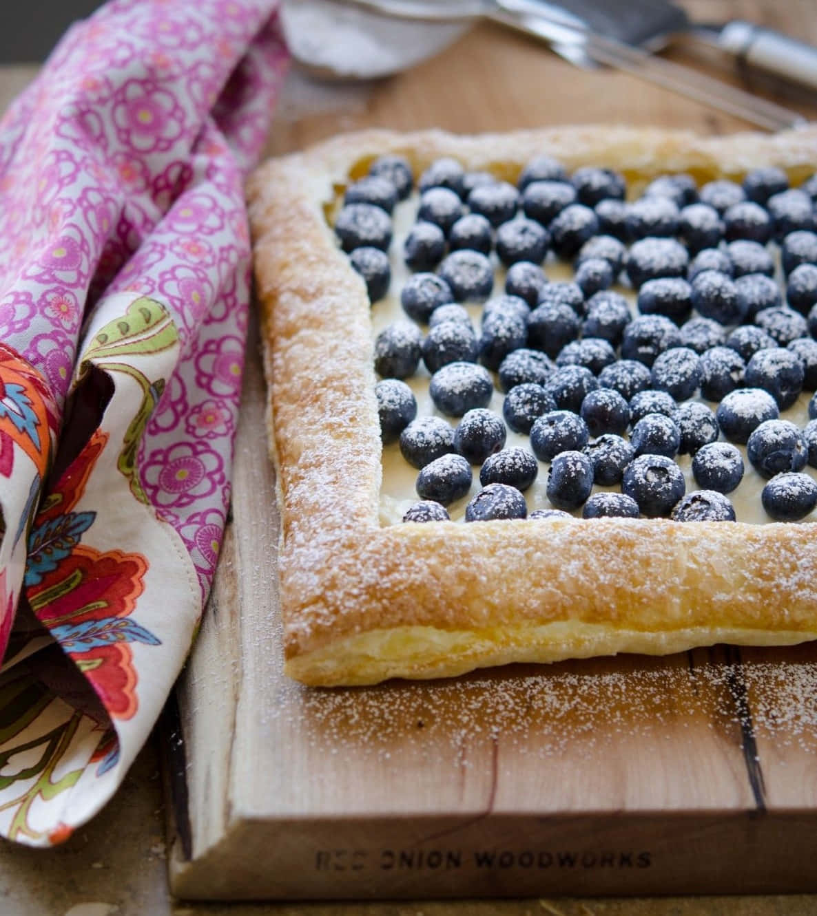 Indulge in a delicious Blueberry Tart Wallpaper