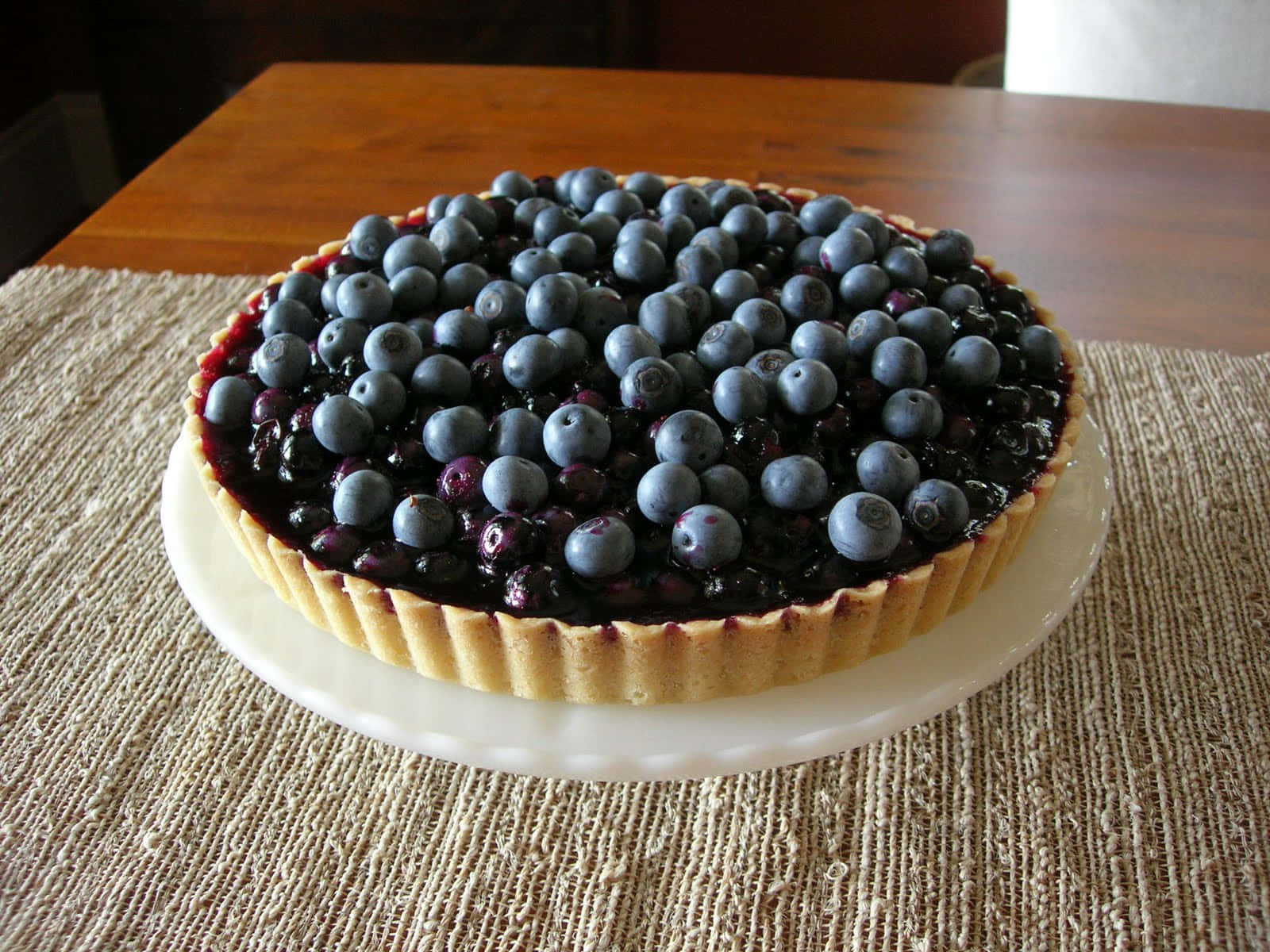 Enjoy a Deliciously Sweet Blueberry Tart Wallpaper
