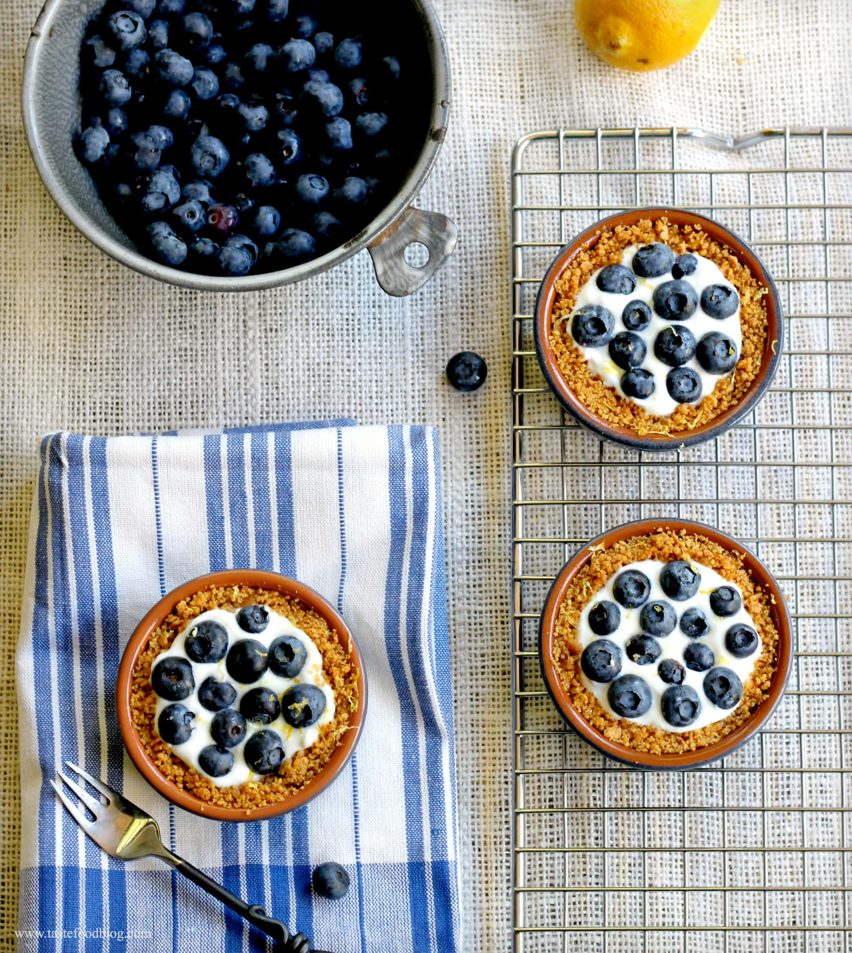 Enjoy the Aromatic Sweetness of Blueberries Tart Wallpaper