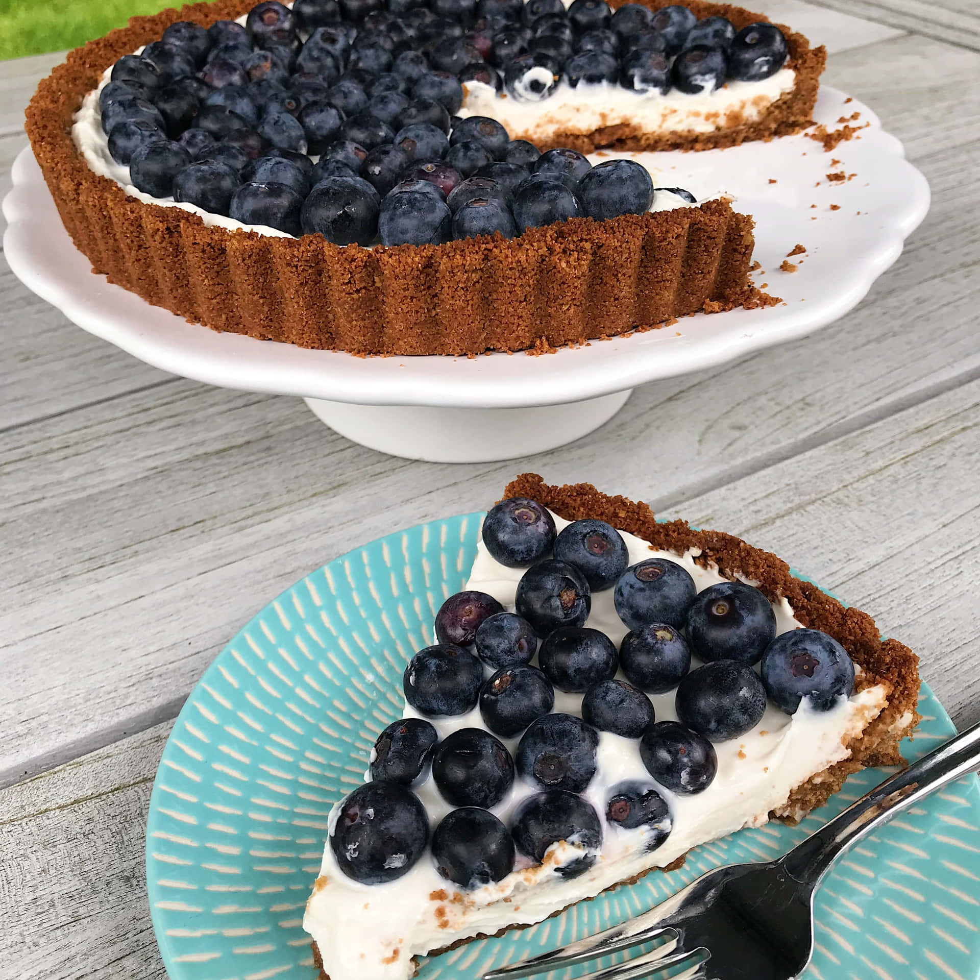 Luscious Blueberries Tart – A Sweet Summer Treat Wallpaper