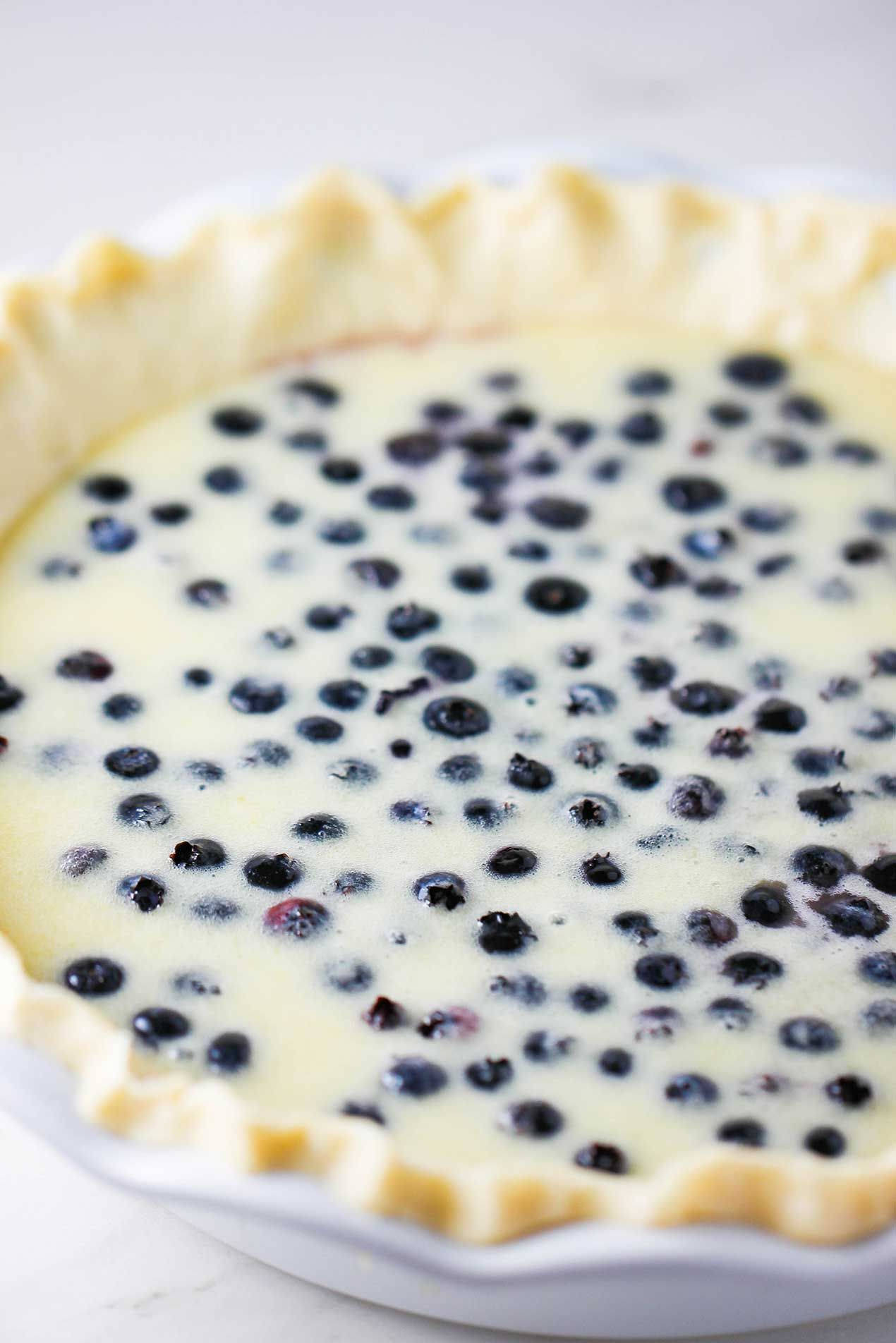 Sumptuous Blueberry Buttermilk Pie On The Table Wallpaper