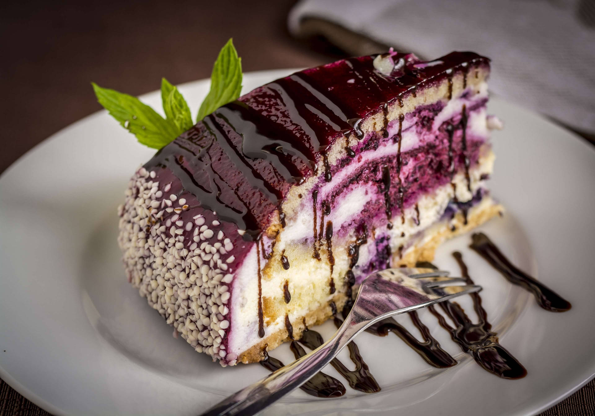 Blueberry Cake Desserts Wallpaper