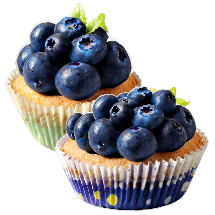 Blueberry Cupcakes Png 06112024 PNG