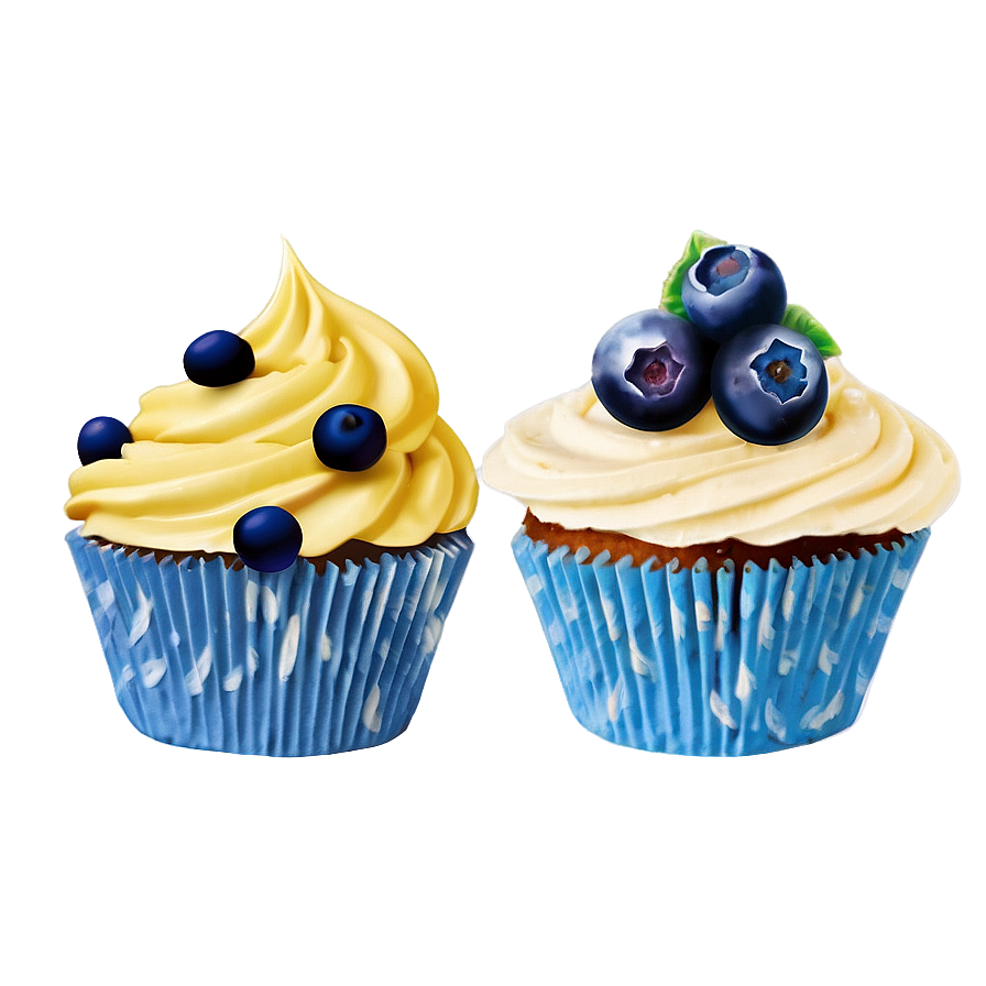 Blueberry Cupcakes Png Cfo28 PNG