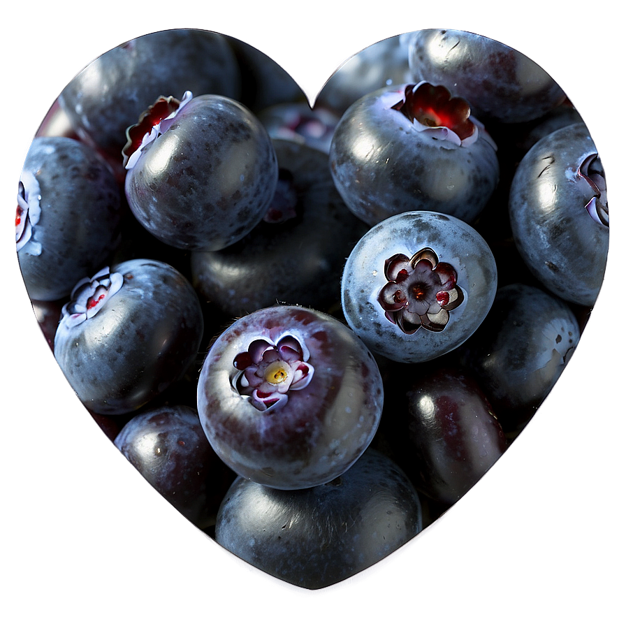 Blueberry Heart Emoji Png Nft33 PNG