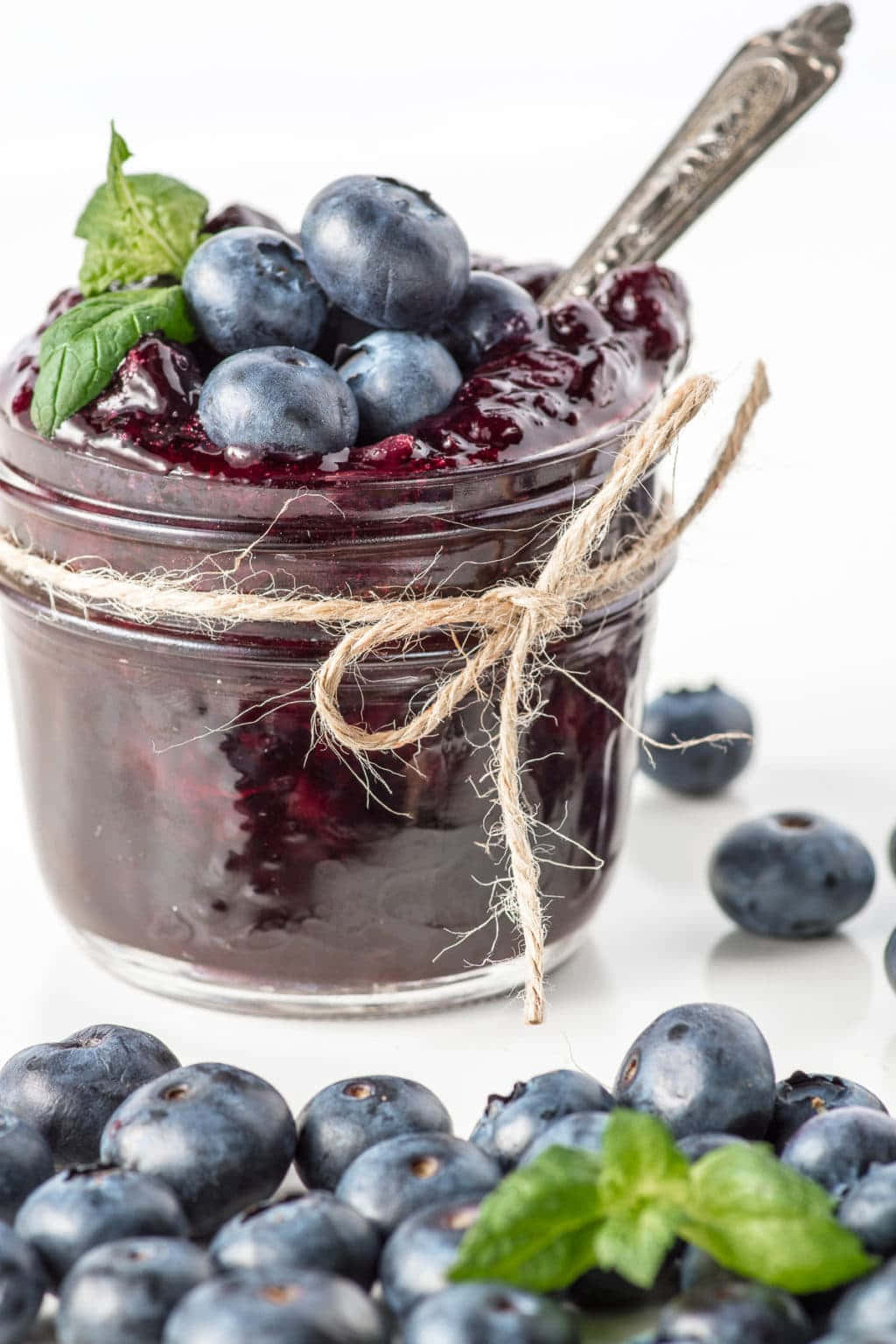 Delicious homemade blueberry jam. Wallpaper